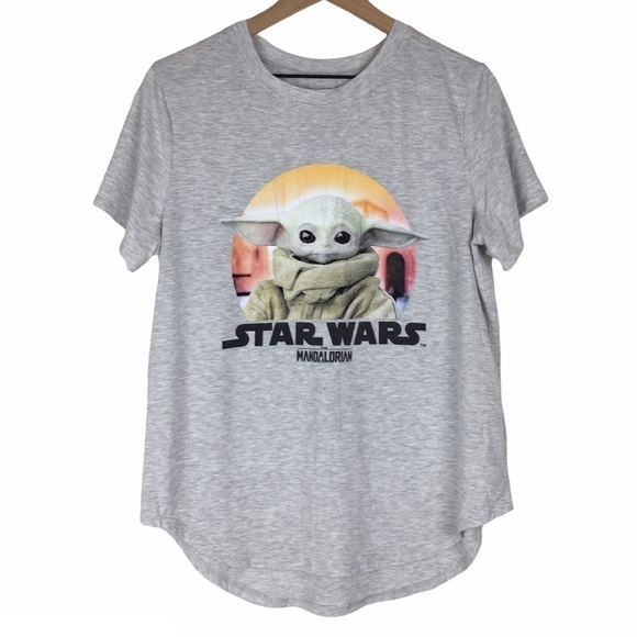 STAR WARS Baby Yoda Graphic The Mandalorian T Shirt Child Grogu Short Sleeve XL - Picture 1 of 9